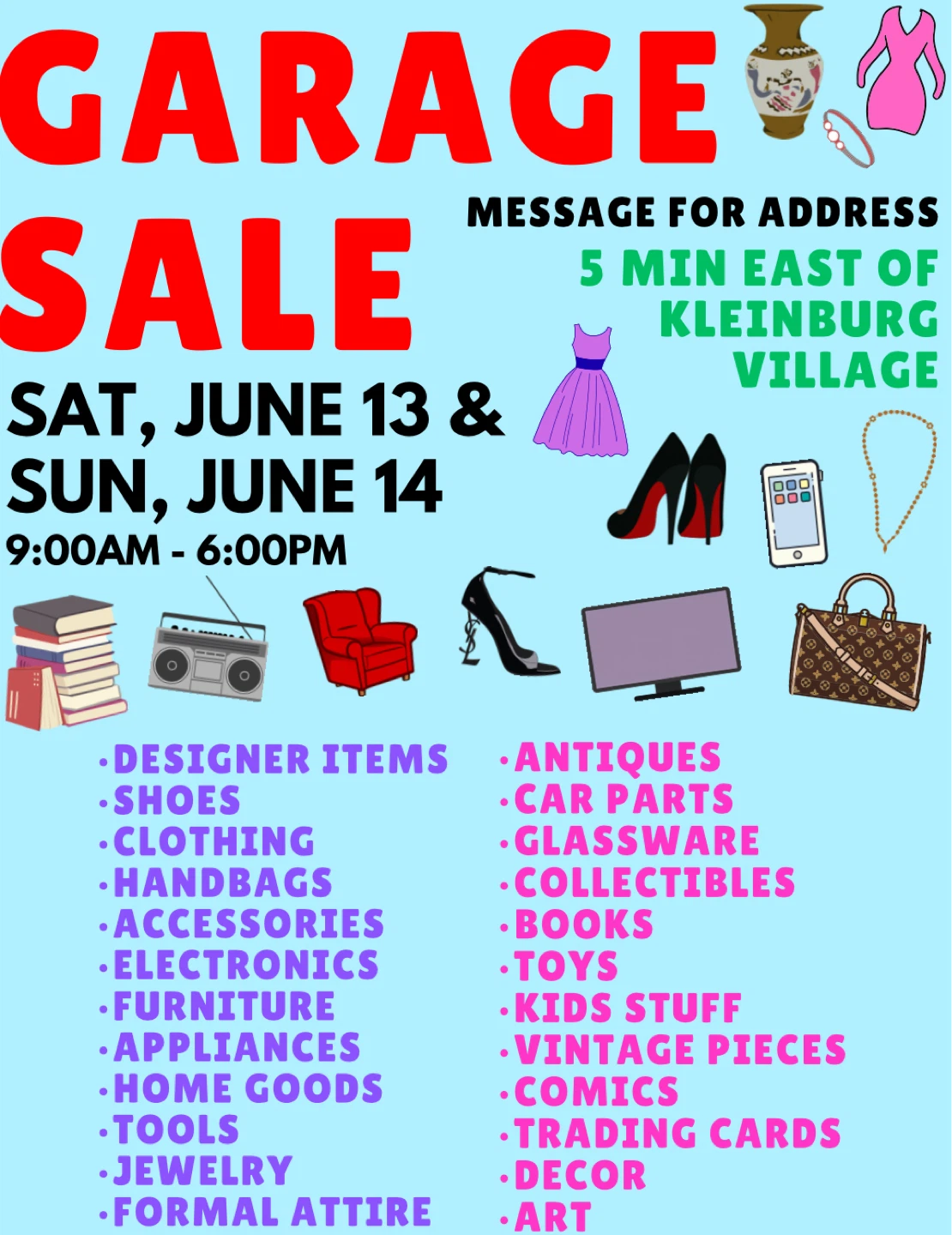 GARAGE SALE !!!