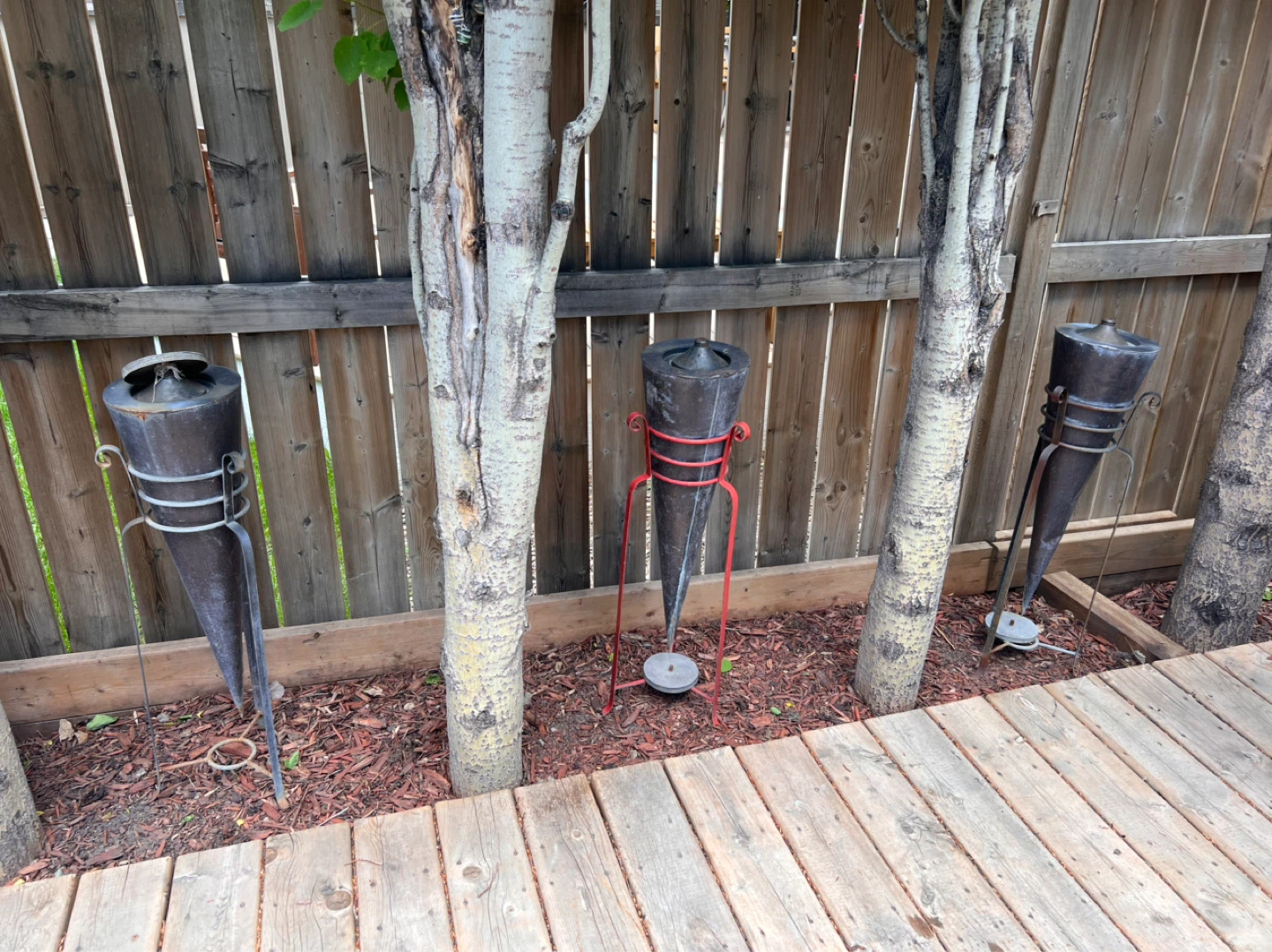 Rustic Metal Planter baskets, candle holders and torches - photo 4