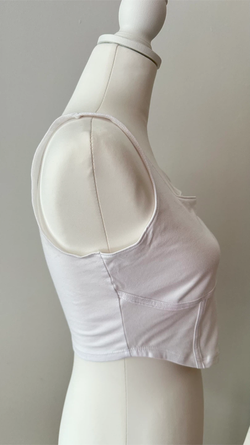 No Boundaries White Cropped Tank Top M - photo 4
