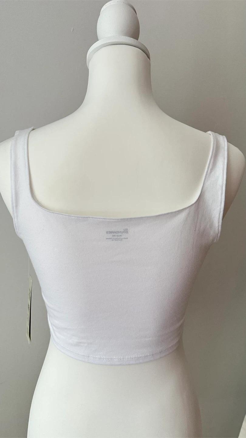 No Boundaries White Cropped Tank Top M - photo 3