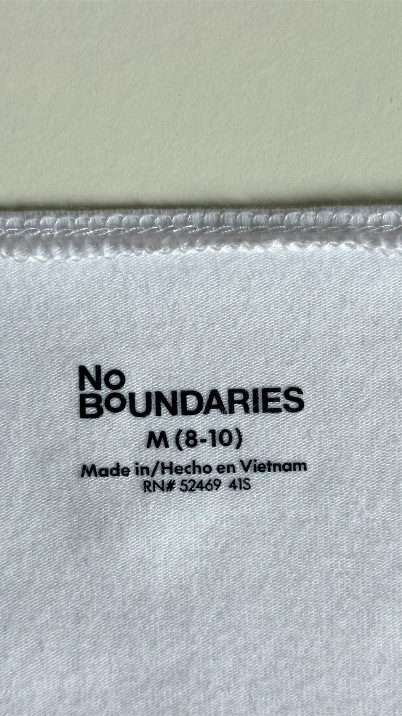 No Boundaries White Cropped Tank Top M - photo 5
