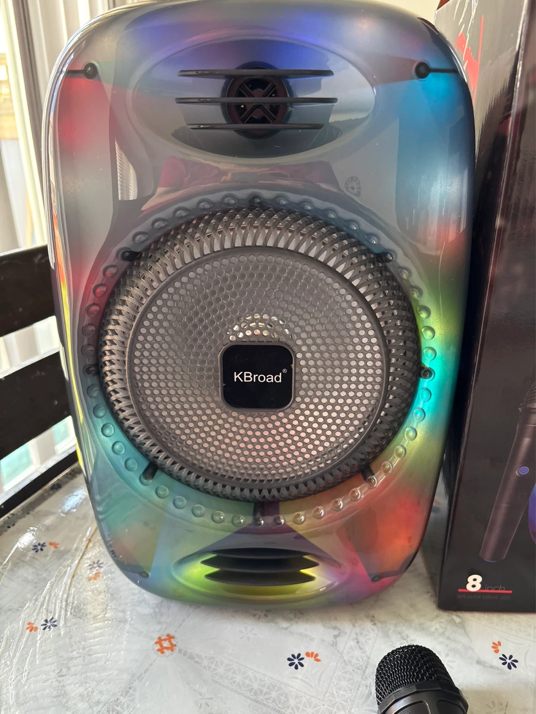 8-Inch Bluetooth Karaoke Speaker with Wireless Microphone - photo 2