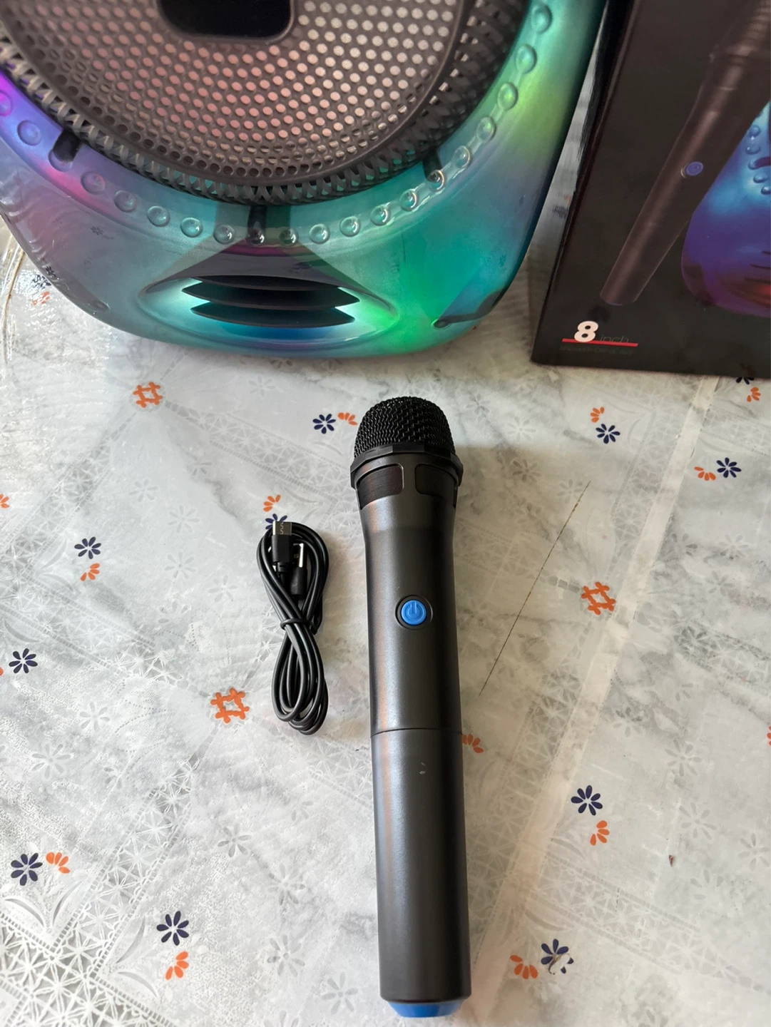8-Inch Bluetooth Karaoke Speaker with Wireless Microphone - photo 4