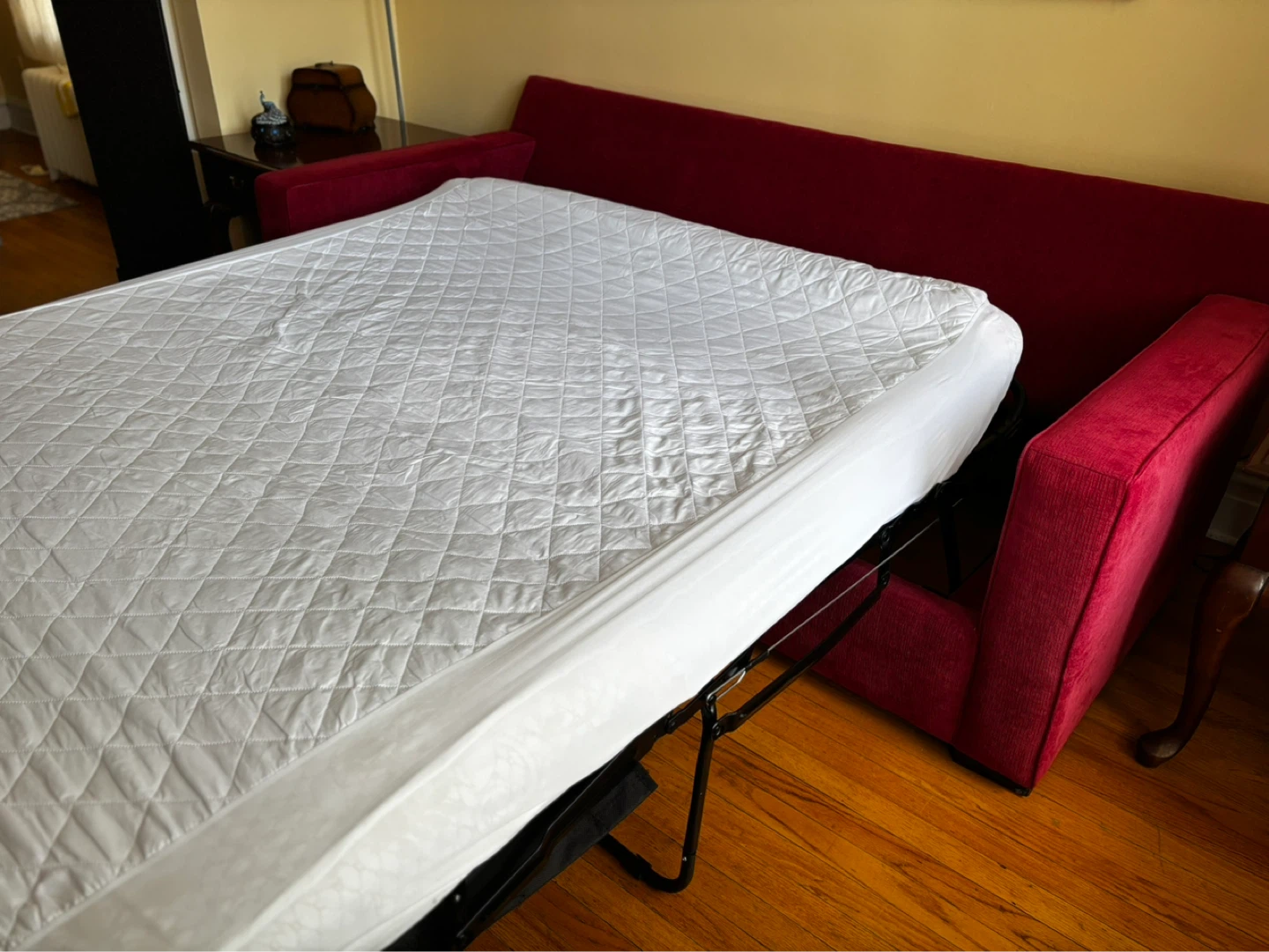Red Corduroy Sofa Bed - photo 4