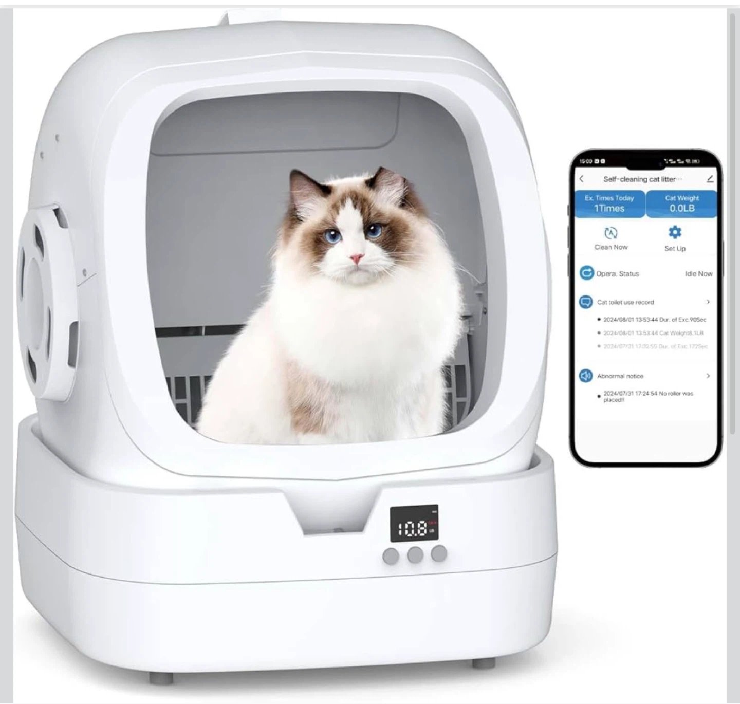 Mintakawa Self-Cleaning Cat Litter Box w/App Control Quiet