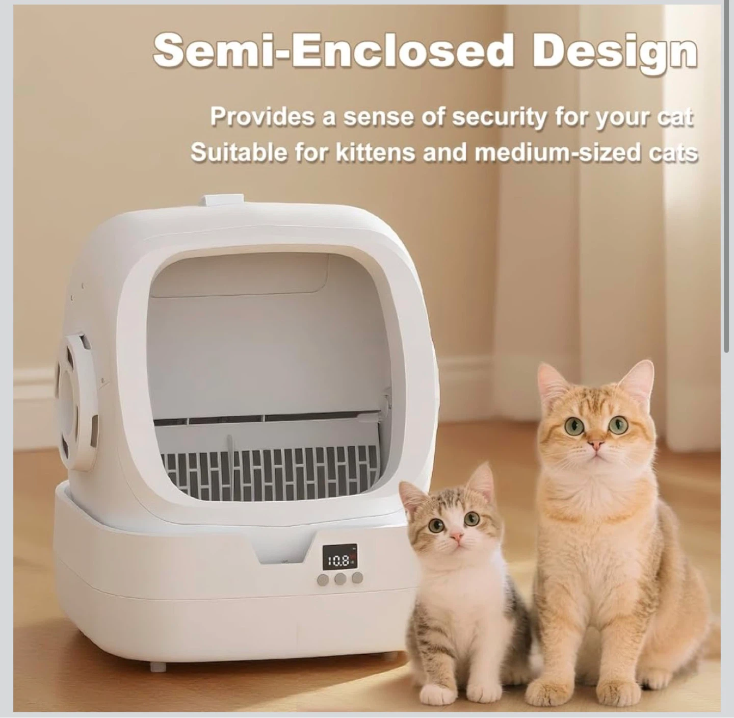 Mintakawa Self-Cleaning Cat Litter Box w/App Control Quiet - photo 2
