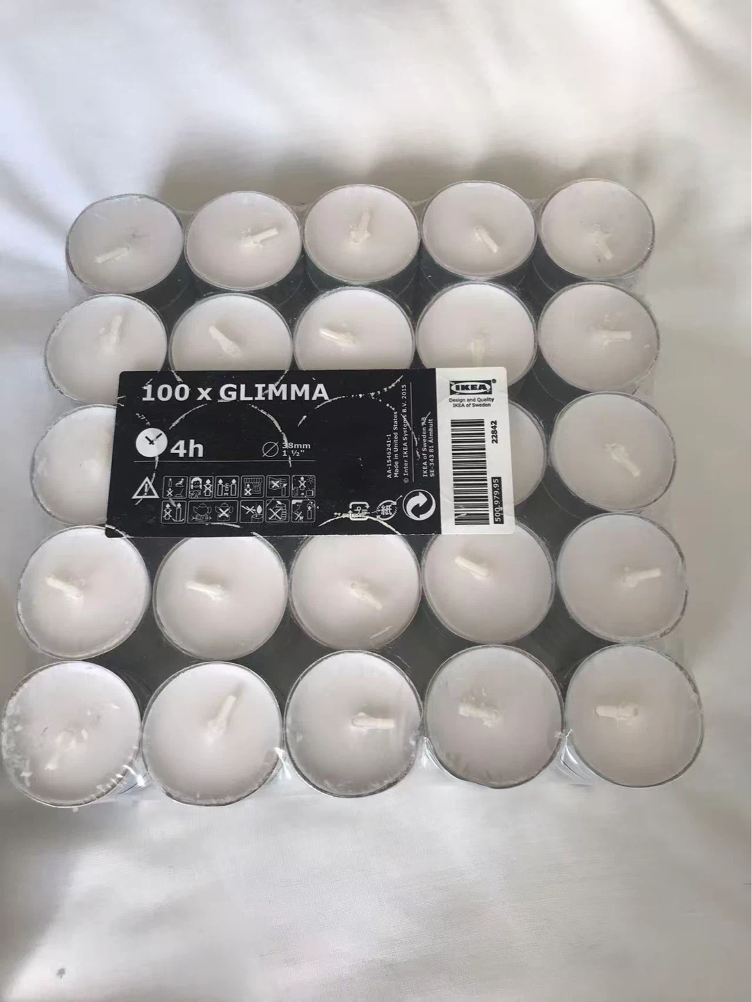 IKEA GLIMMA Tea Lights - 100 Pack