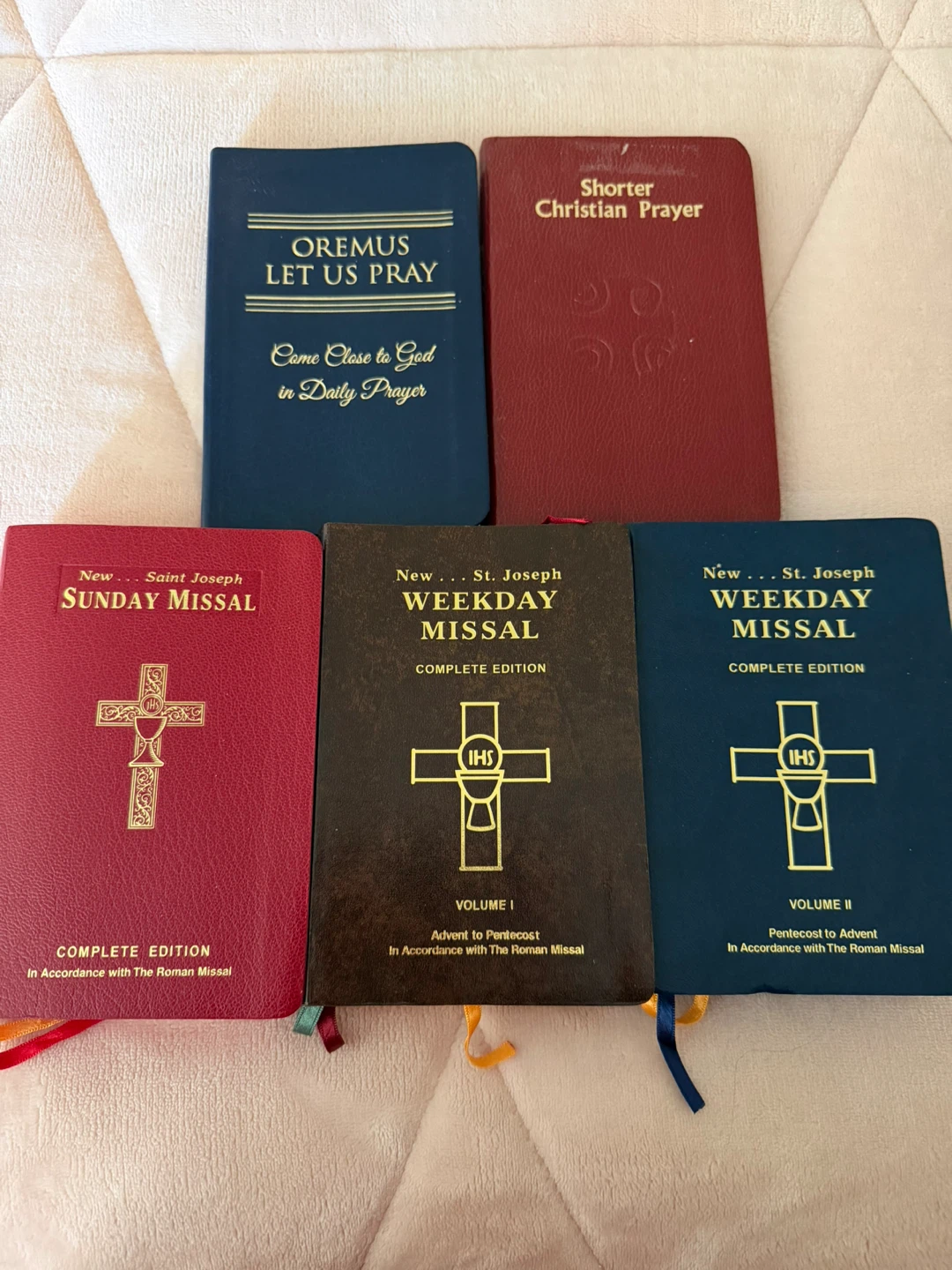 Lot of 5 Religious Books - Prayer Books & Missals