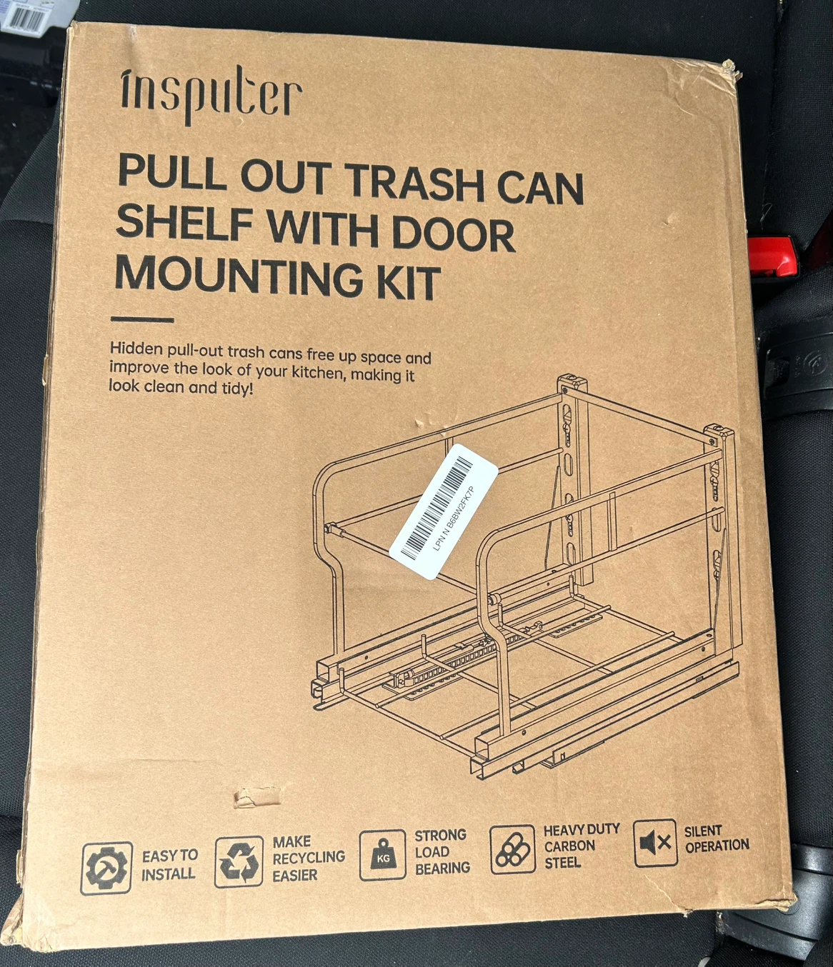 Pull Out Trash Can Shelf with Door Mounting Kit