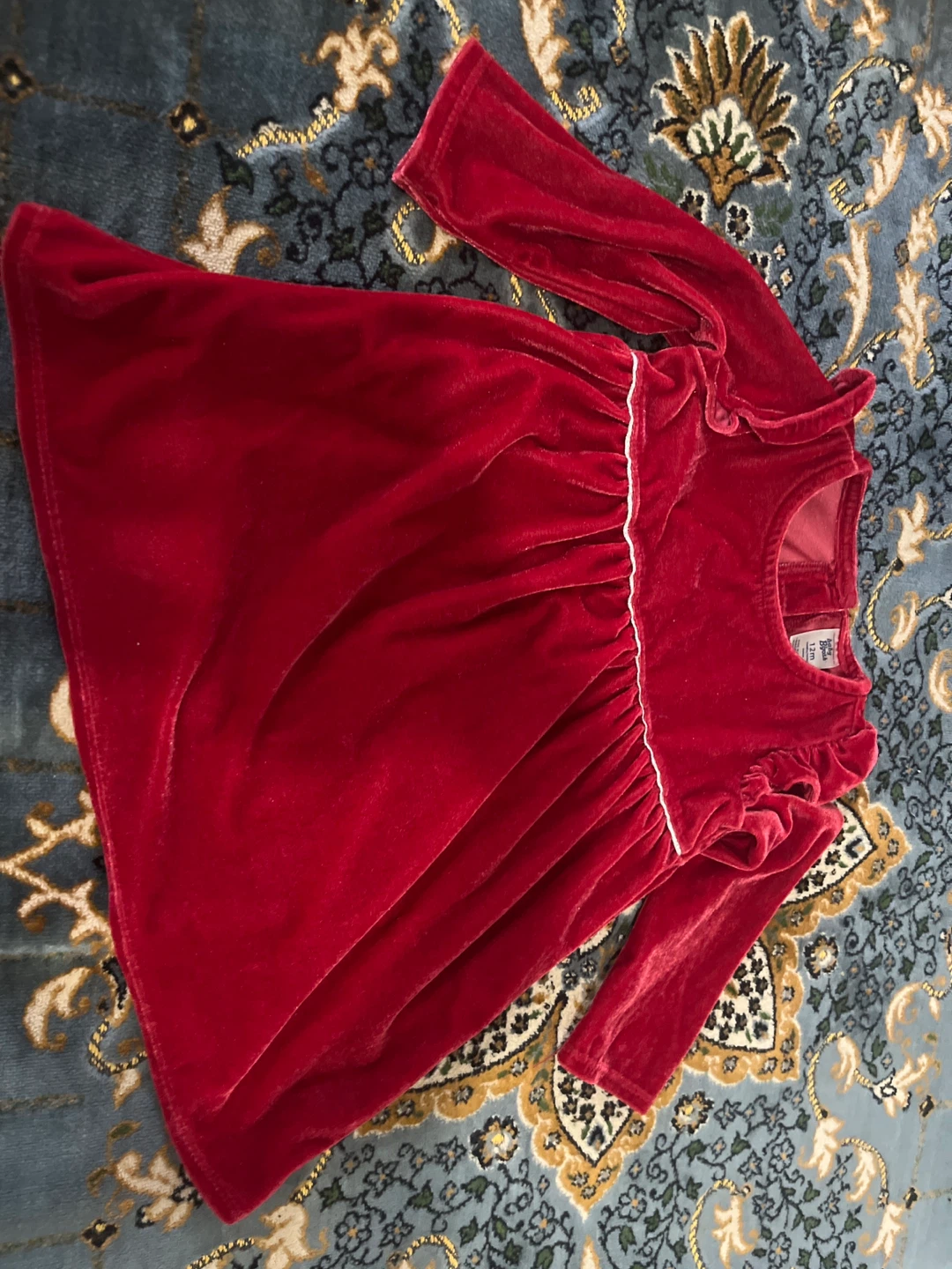 Red Velvet Dress - 12 Months