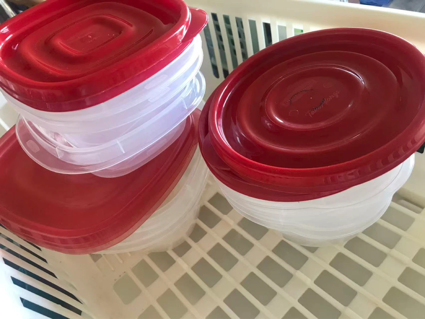 White Dish Drying Rack with free Tupperware Containers - photo 3