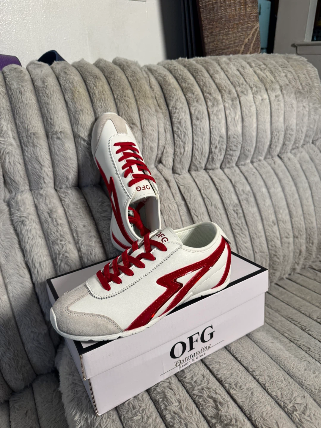 OFG White & Red Sneakers