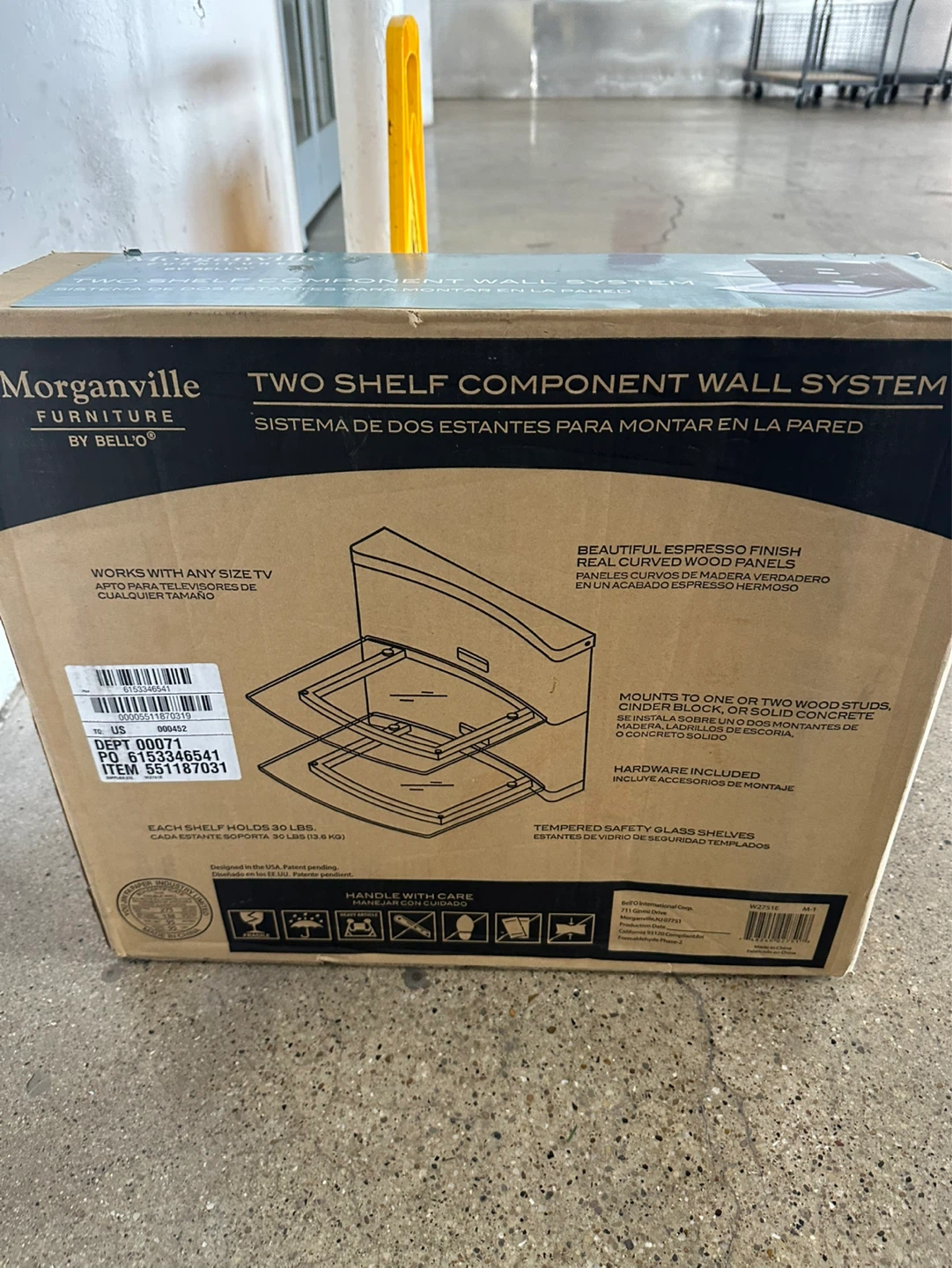 Morganville Two Shelf Component Wall System - photo 2