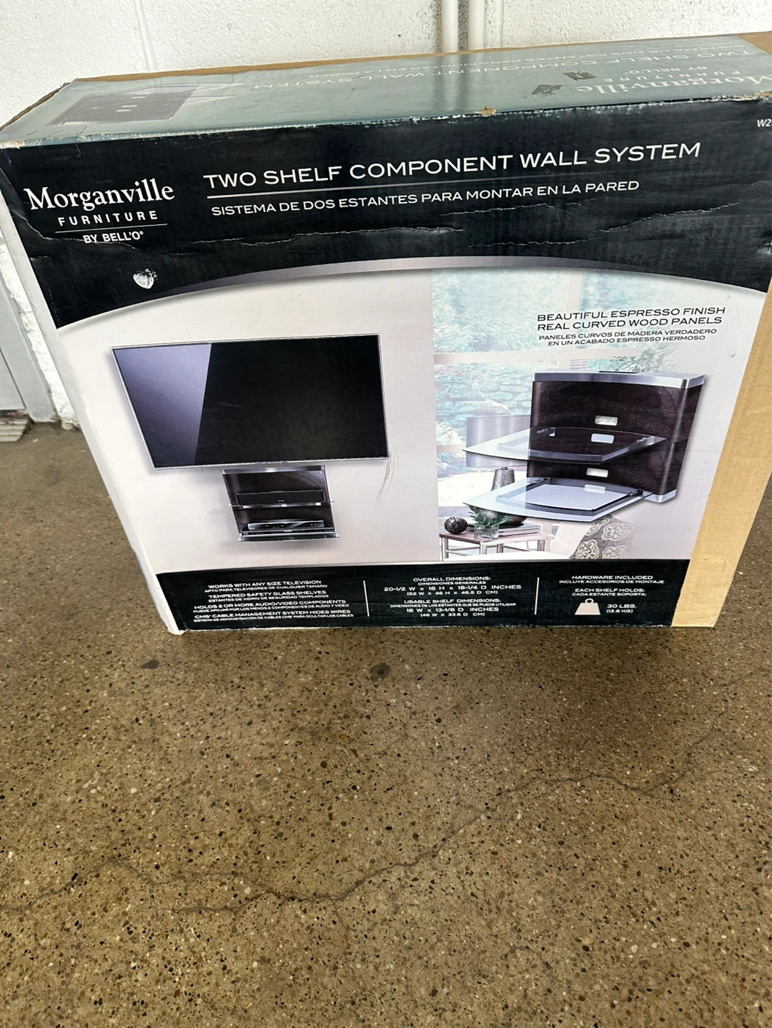 Morganville Two Shelf Component Wall System - photo 3