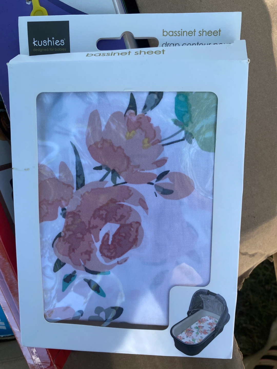 Brand New Kushies Bassinet Sheet - Floral