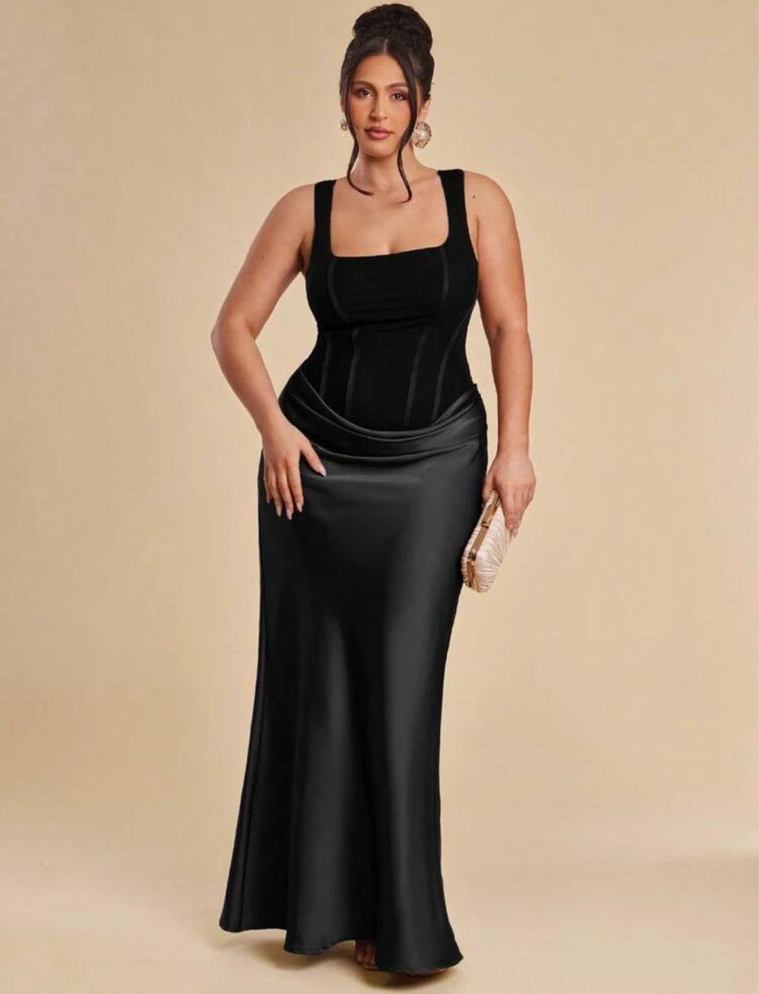 Black Corset Maxi Dress XL