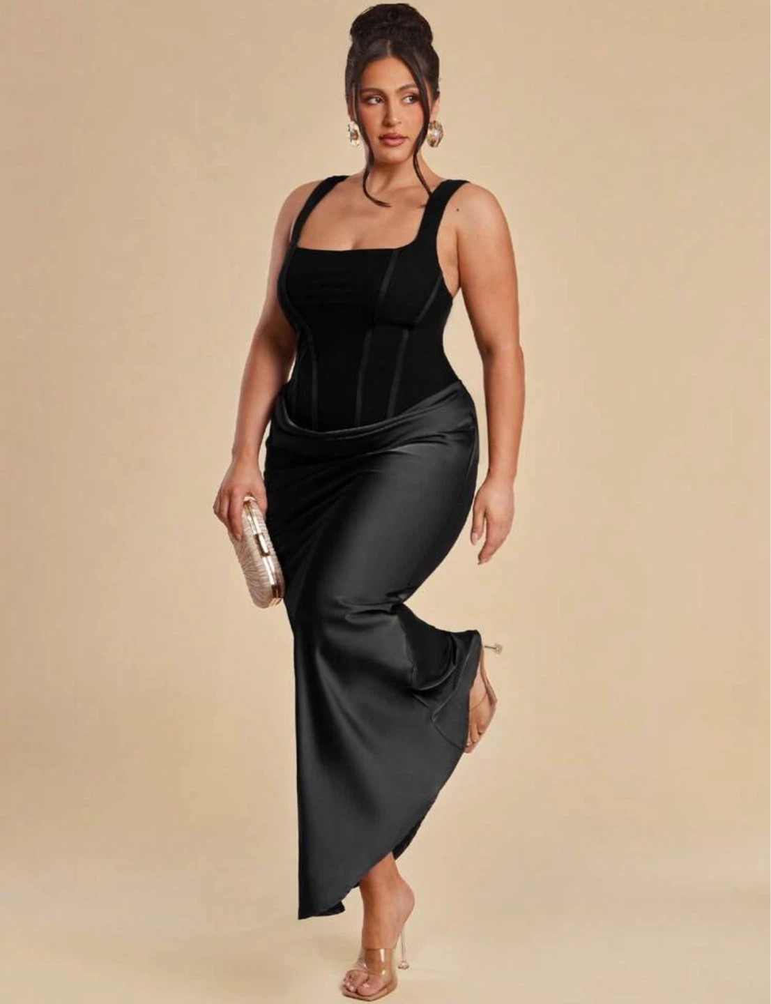 Black Corset Maxi Dress XL - photo 4