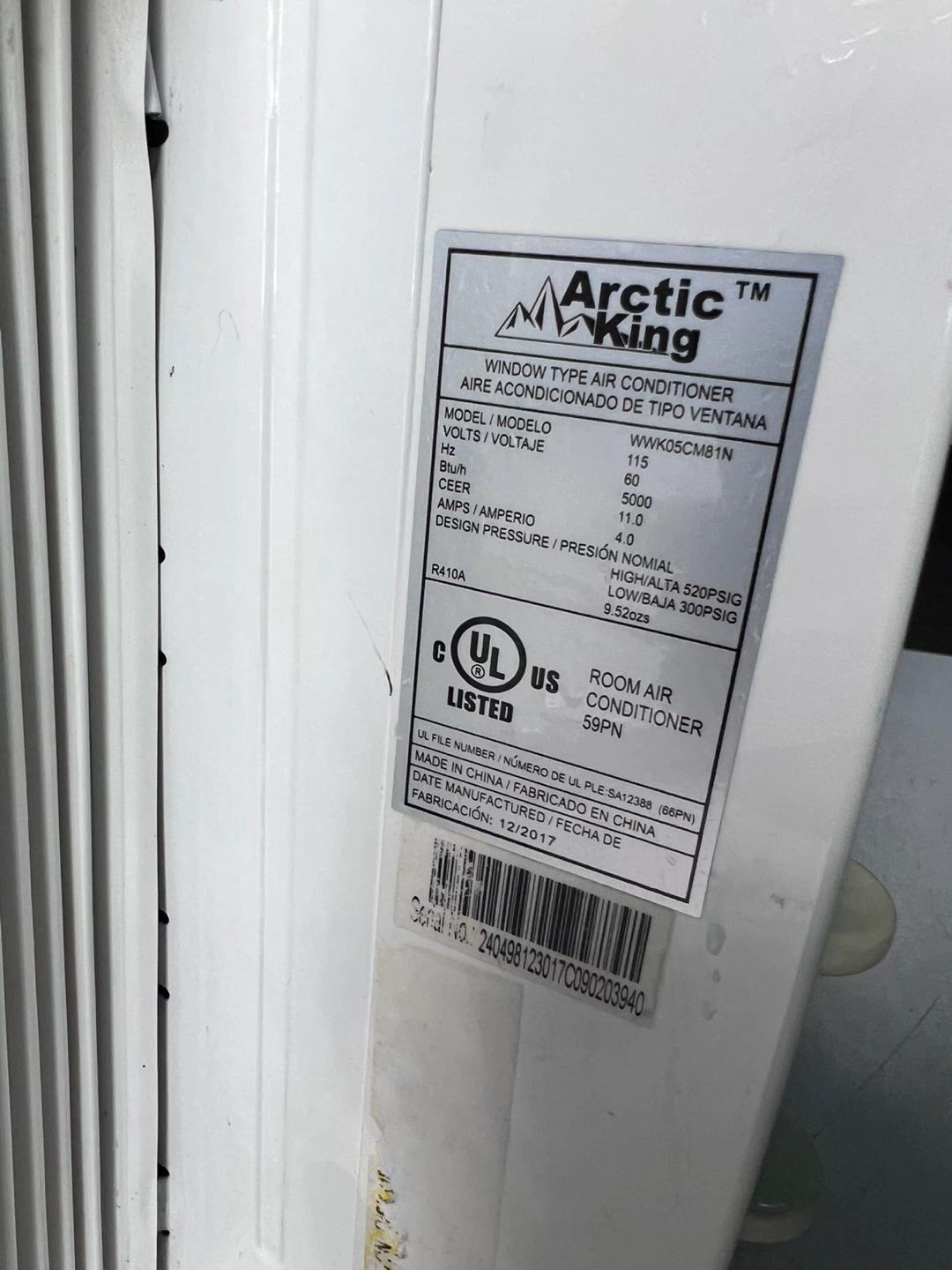 Arctic King Window Air Conditioner - photo 5