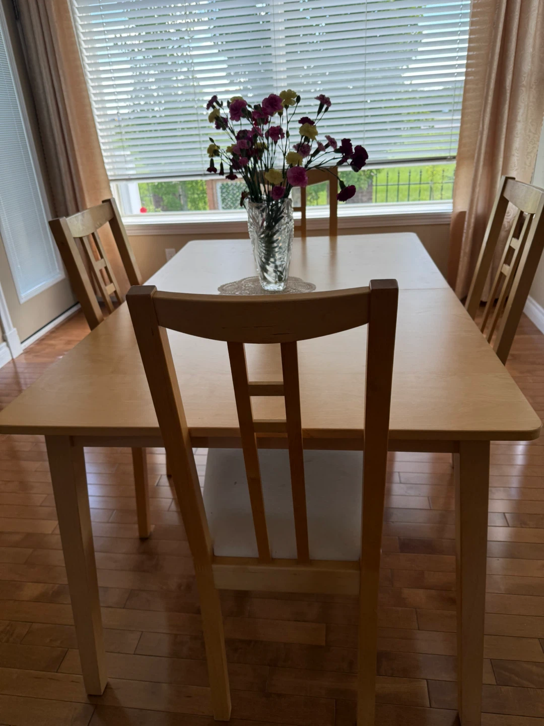 Wooden Dining Table with Chairs