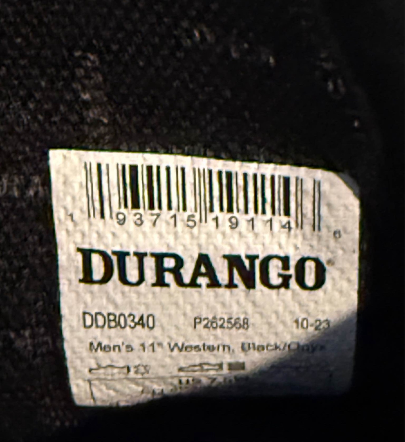 Durango Men's Western Boots - Black/Onyx Size 7.5W - photo 3