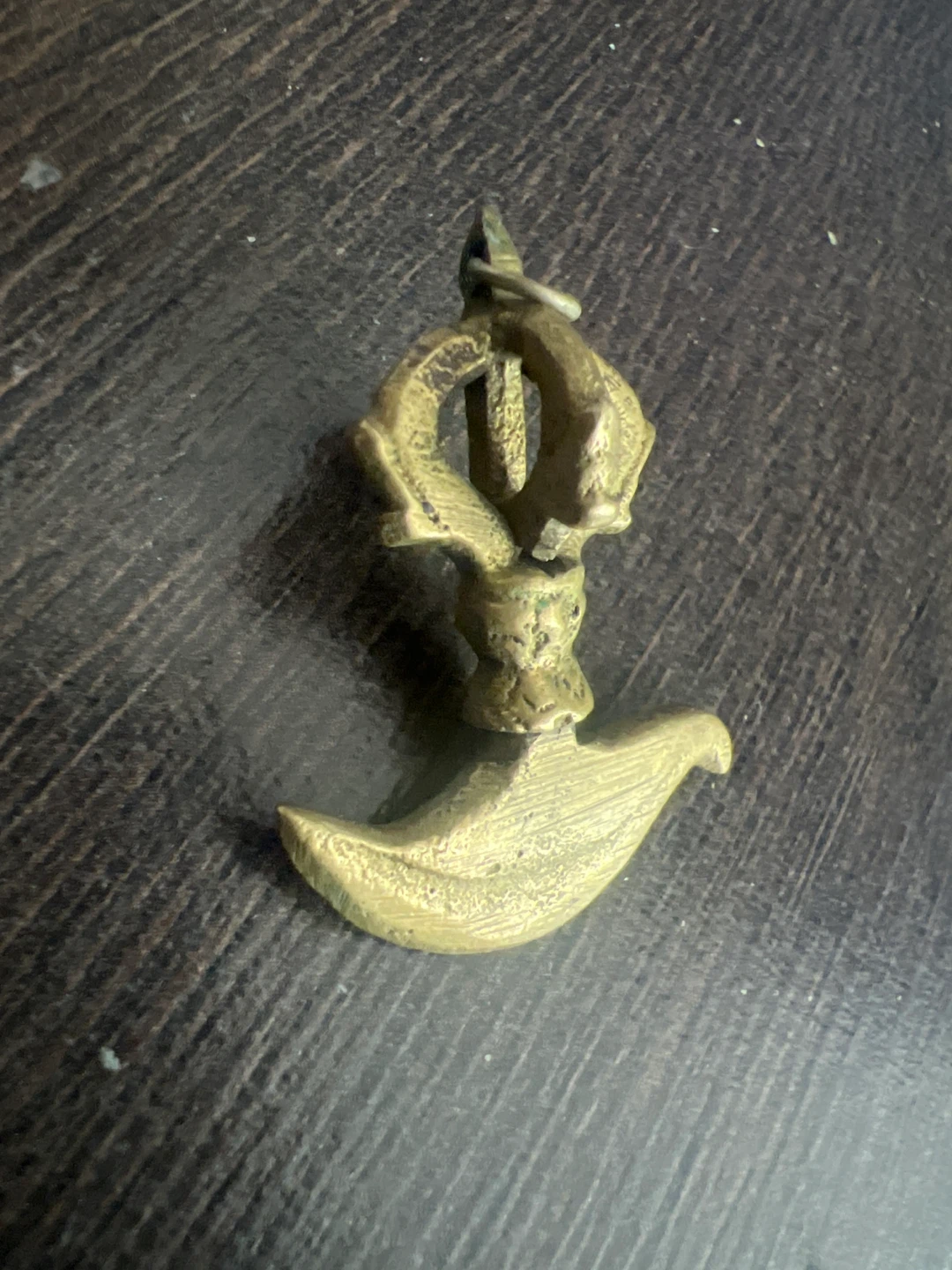 Vintage Brass Religious Pendant