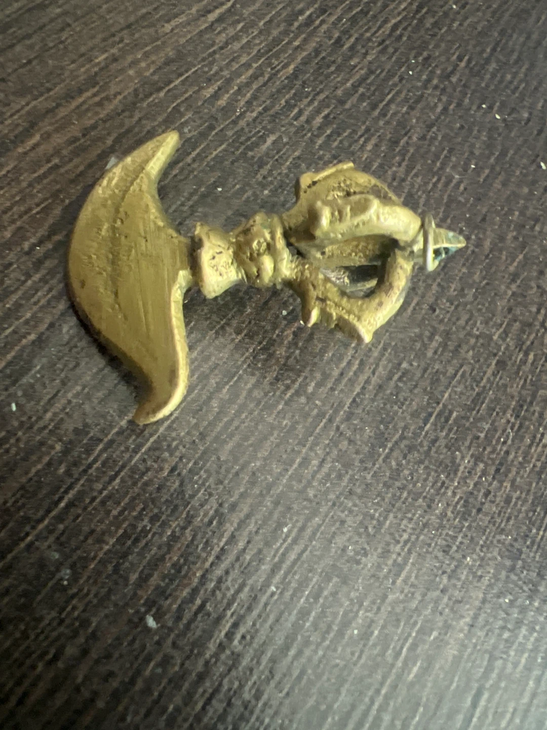 Vintage Brass Religious Pendant - photo 3