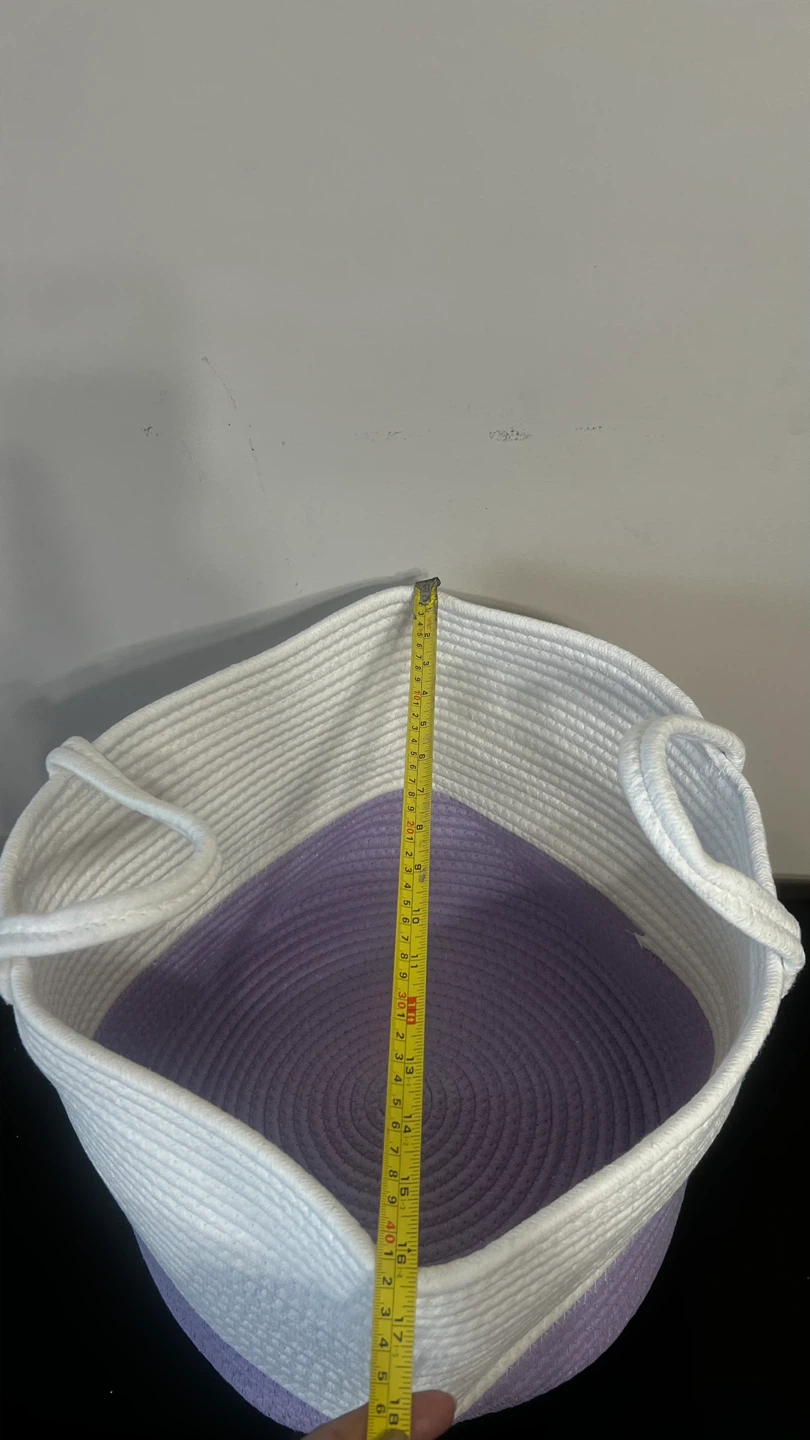 White and Purple Rope Storage Basket - photo 5