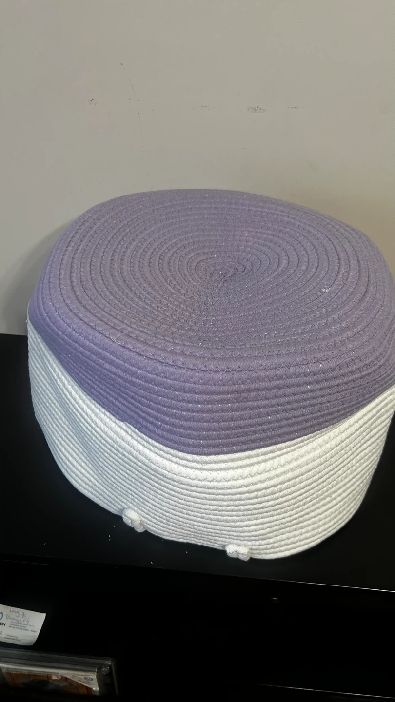 White and Purple Rope Storage Basket - photo 4