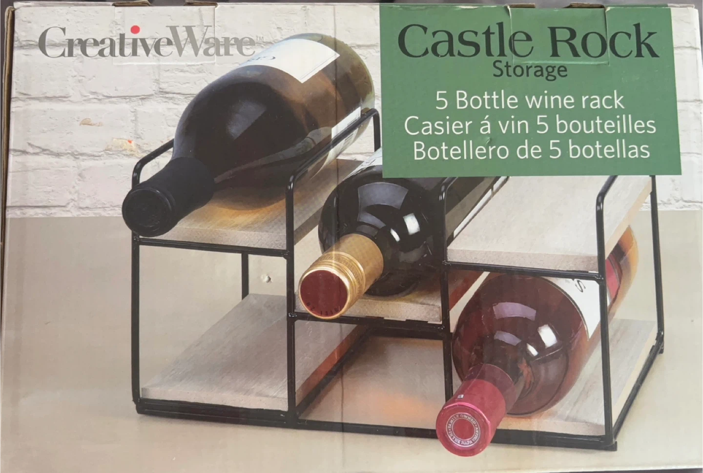 CreativeWare Castle Rock 5 Bottle Wine Rack