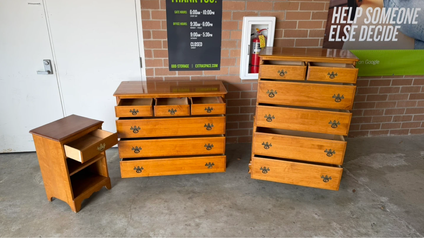Wooden Dresser Set with Nightstand - photo 2