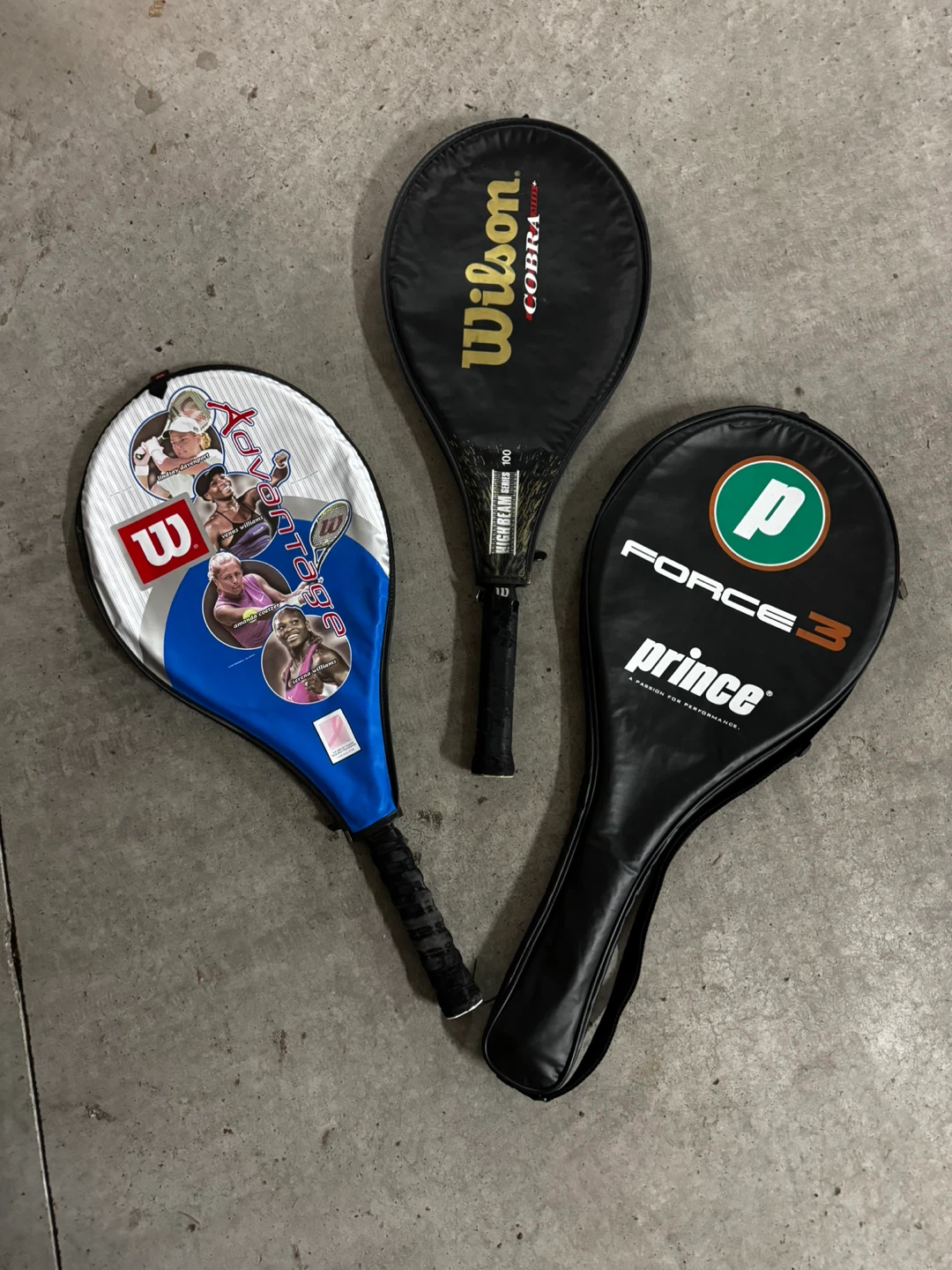 Tennis set with bag, 3 rackets, and tennis balls - photo 3