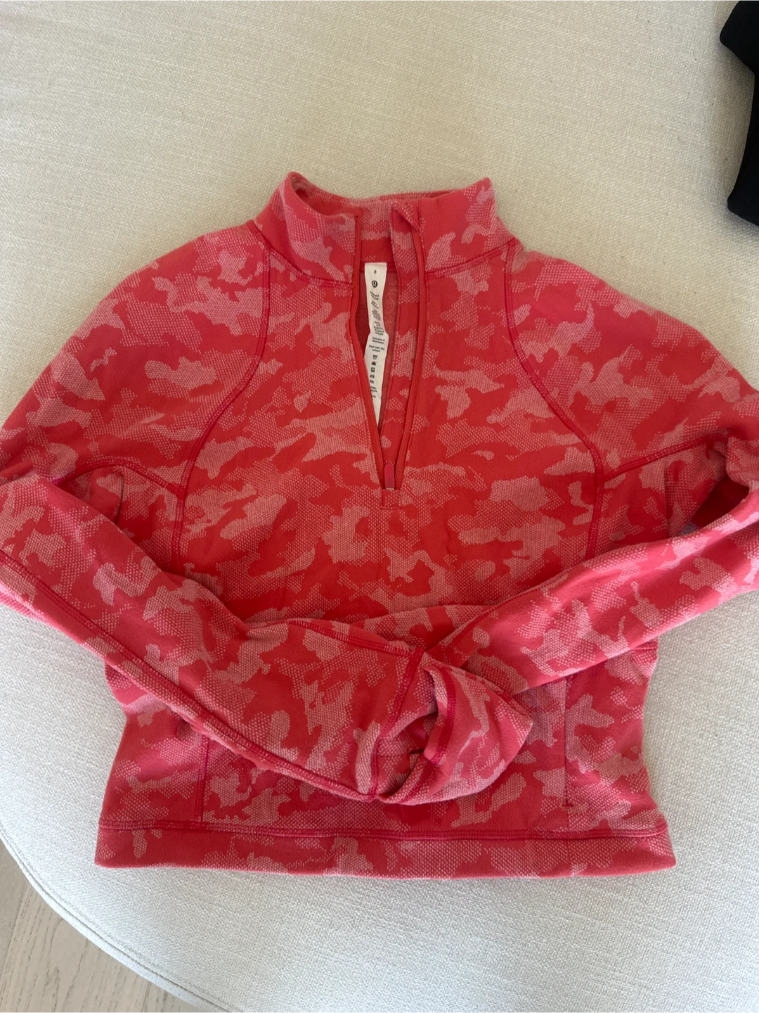Lululemon Size 8 Camo 1/4 Zip Pullover