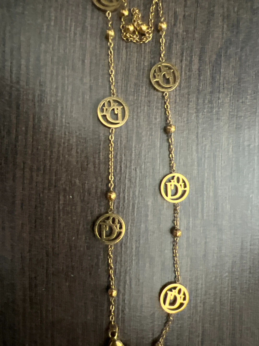 Dior Gold Tone Chain Necklace - photo 2