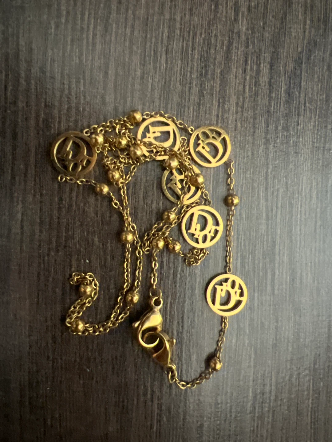 Dior Gold Tone Chain Necklace - photo 3