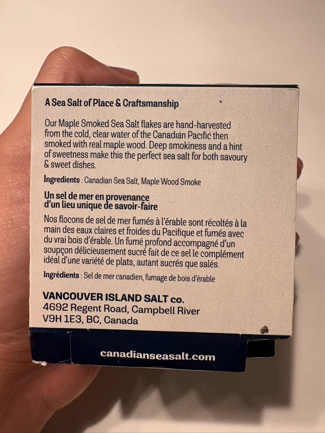 Vancouver Island Maple Smoked Sea Salt Flakes 75g - photo 4