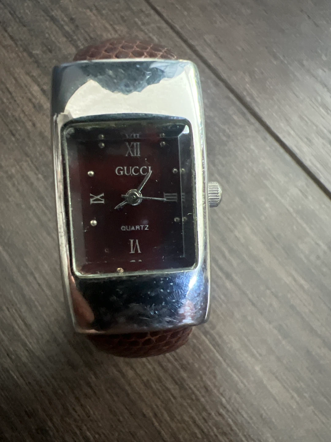 Gucci Quartz Watch with Brown Leather Band