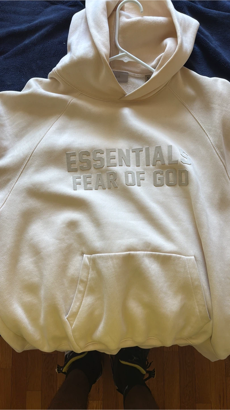 Fear of God Essentials Hoodie - Cream - Size S