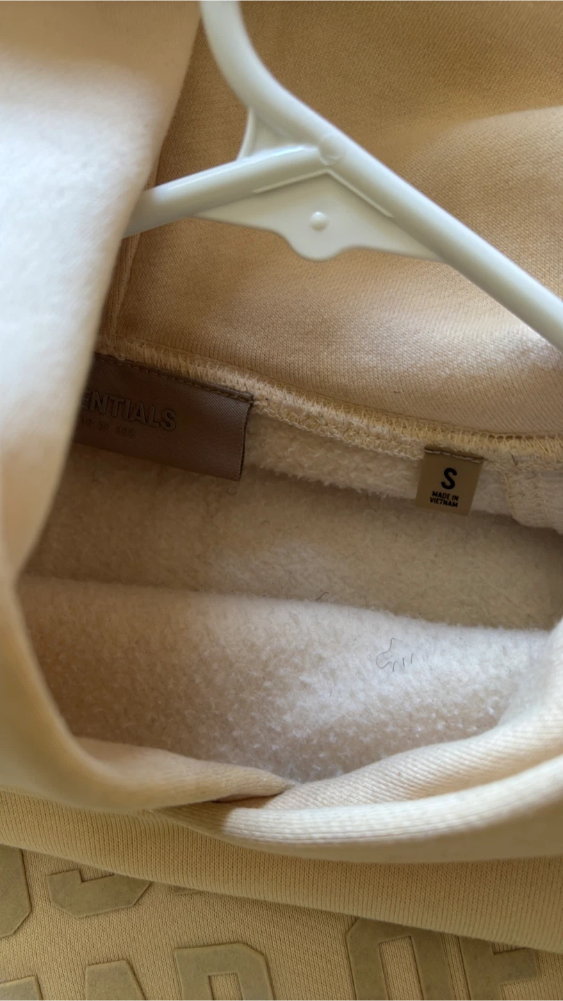 Fear of God Essentials Hoodie - Cream - Size S - photo 2