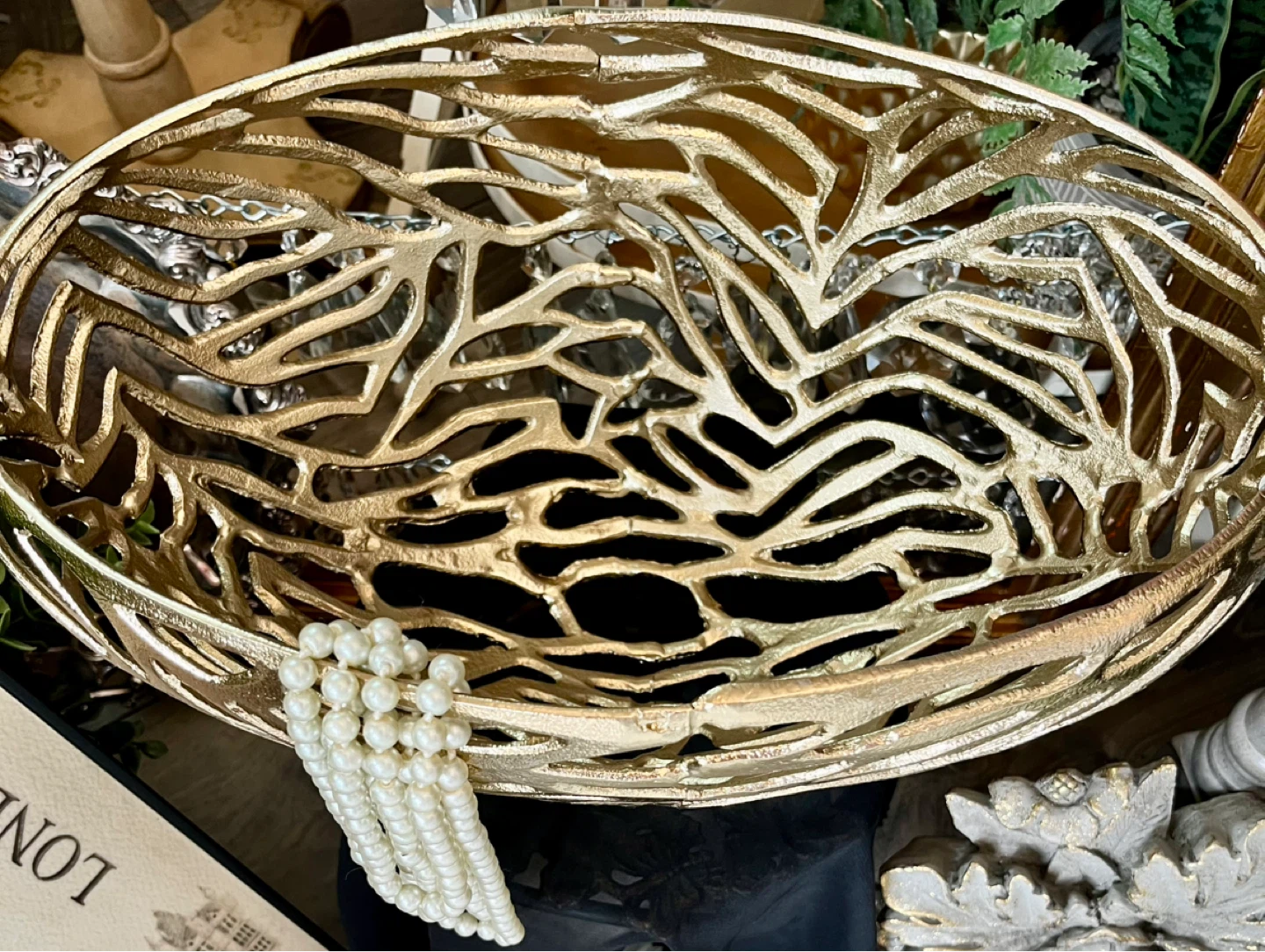 BEAUTIFUL GOLD BOWL DECOR - photo 2