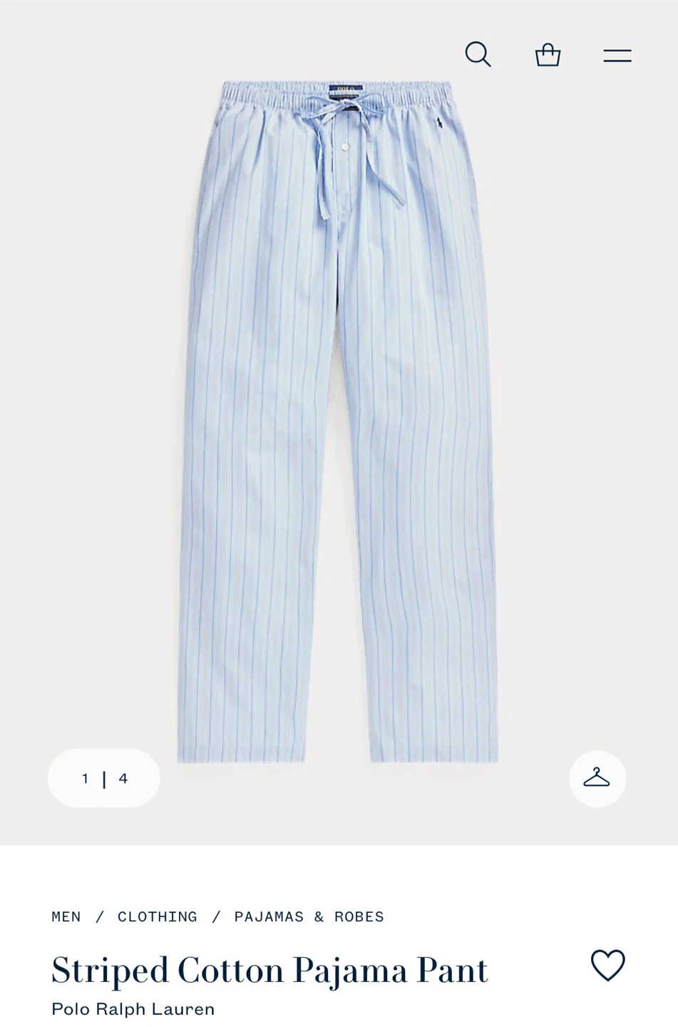 Polo Ralph Lauren Striped Cotton Pajama set M - photo 2