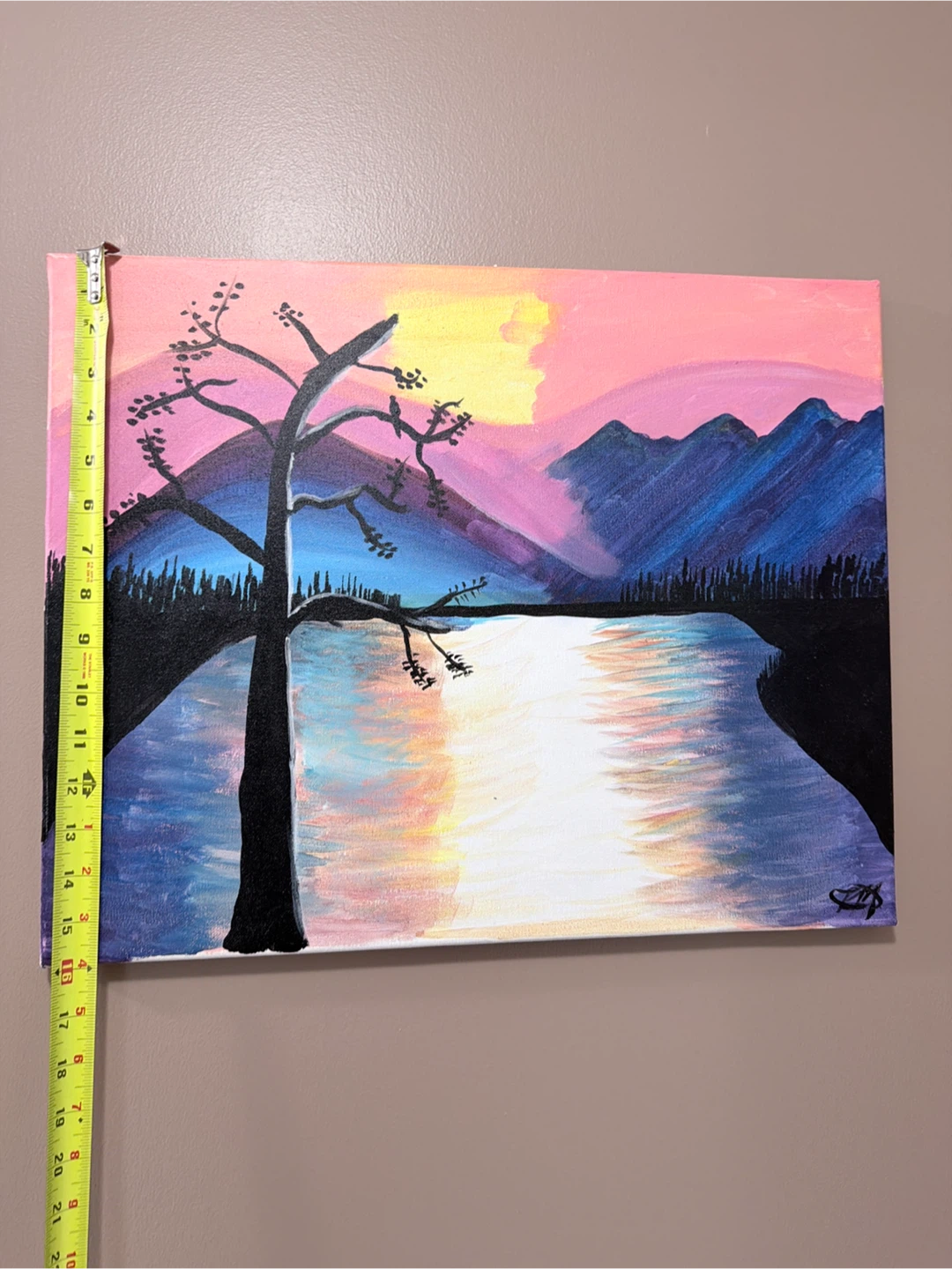 Hand-Painted Canvas Art - Sunset Landscape - photo 2