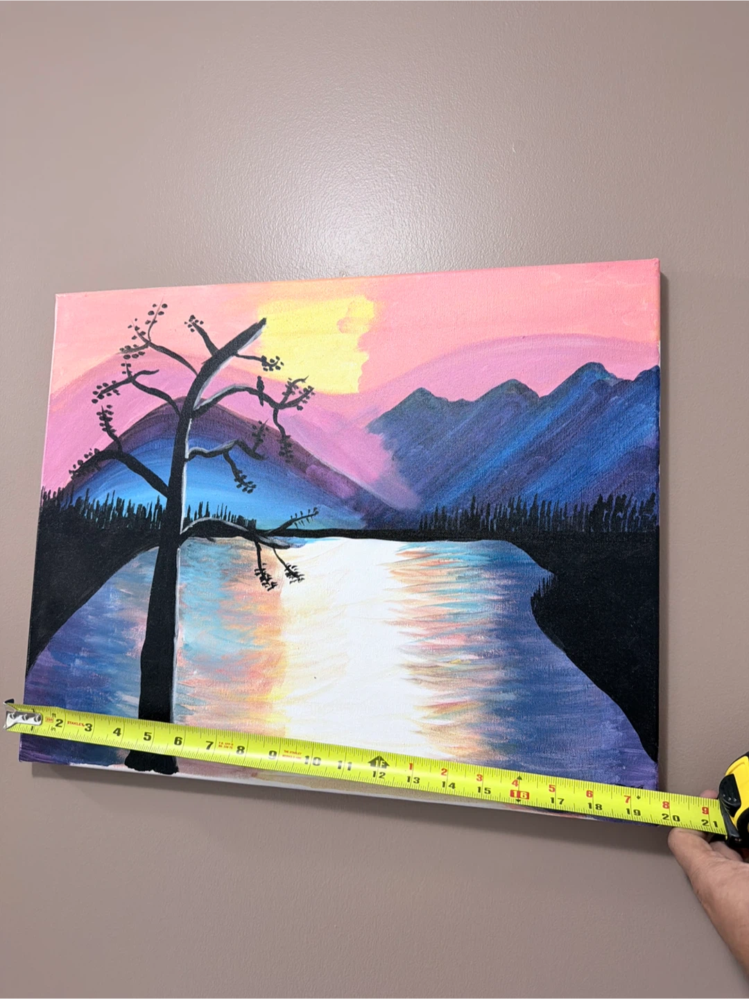 Hand-Painted Canvas Art - Sunset Landscape - photo 3