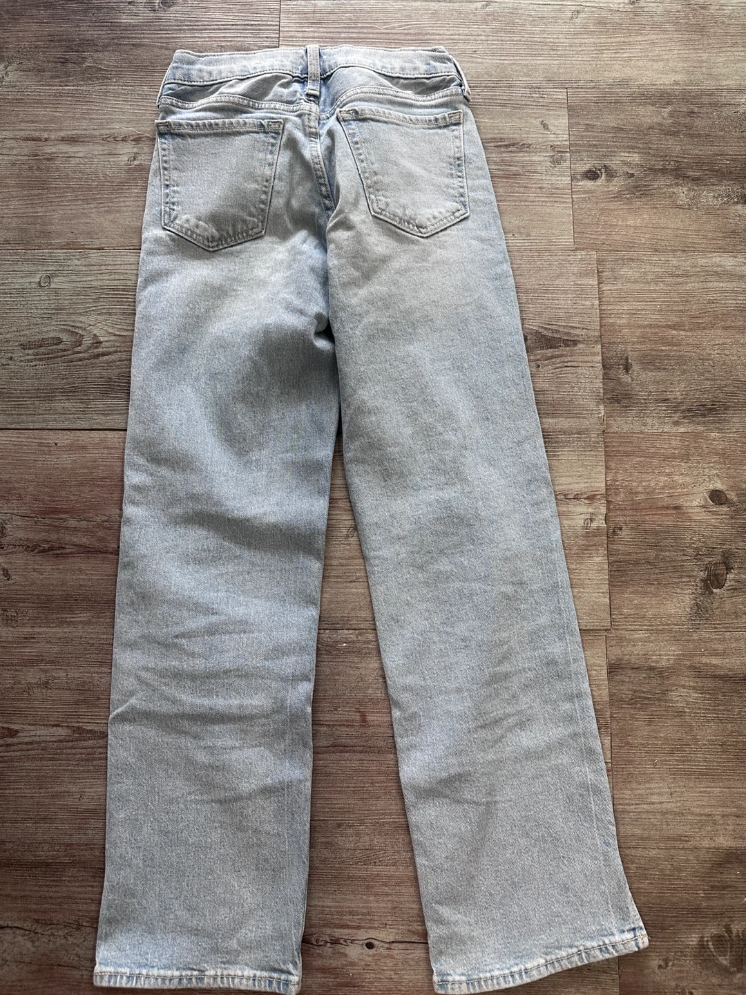 GAP Light Wash Distressed Wide Leg Jeans - photo 2