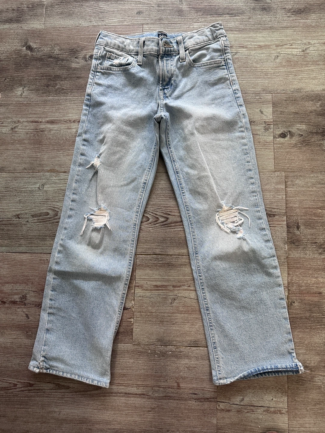 GAP Light Wash Ripped Jeans