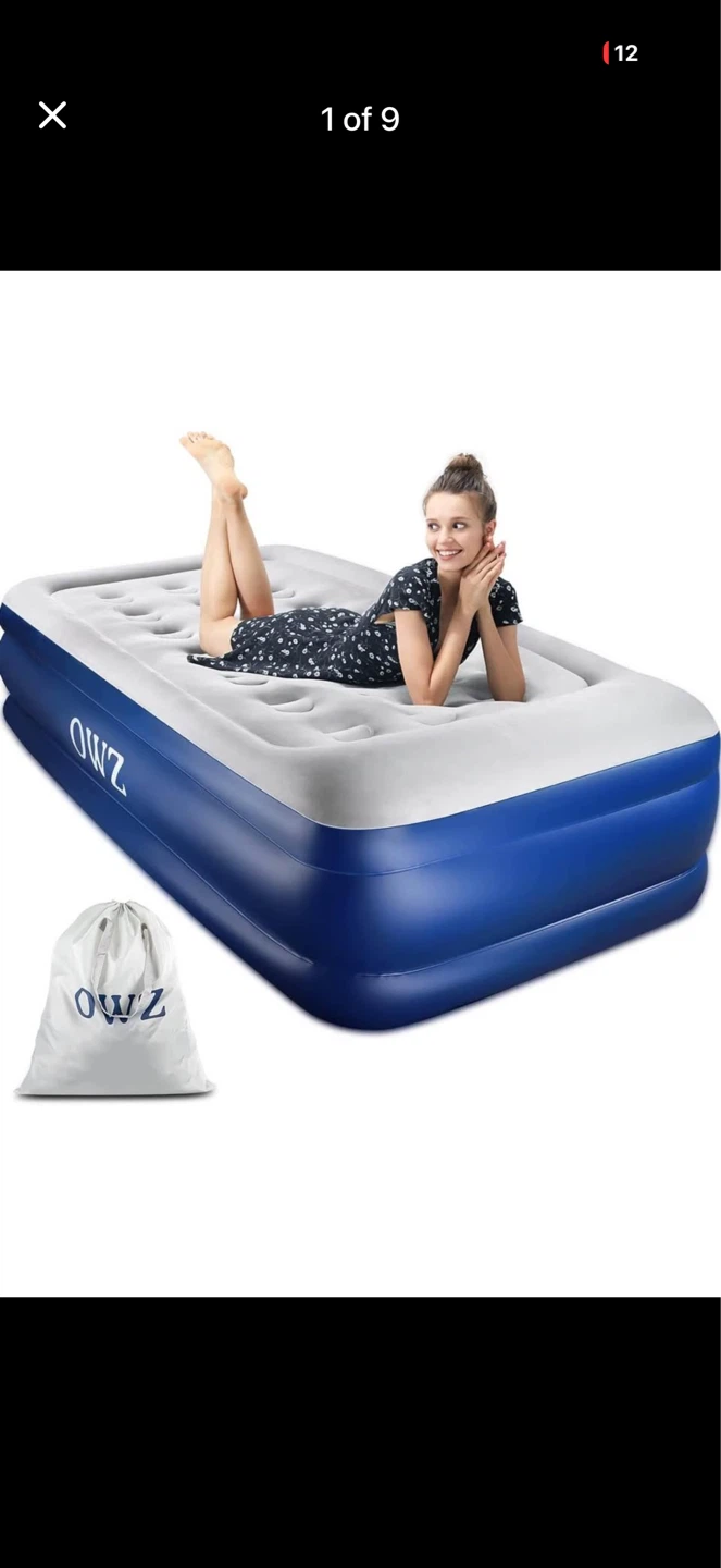 New OWZ Premium Twin Air Mattress with Built-in Pump