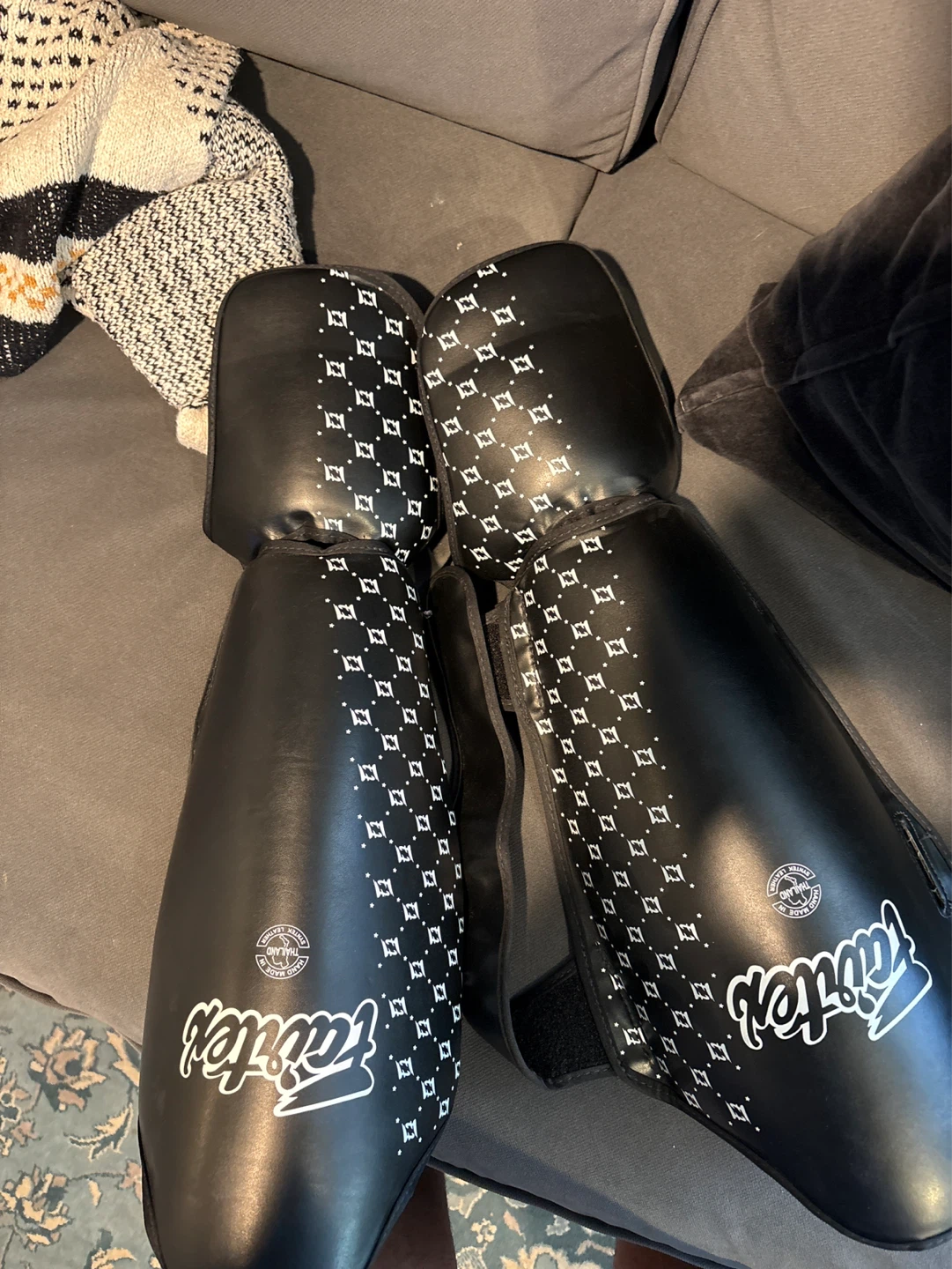 Muay Thai Fairtex Black Shin Guards