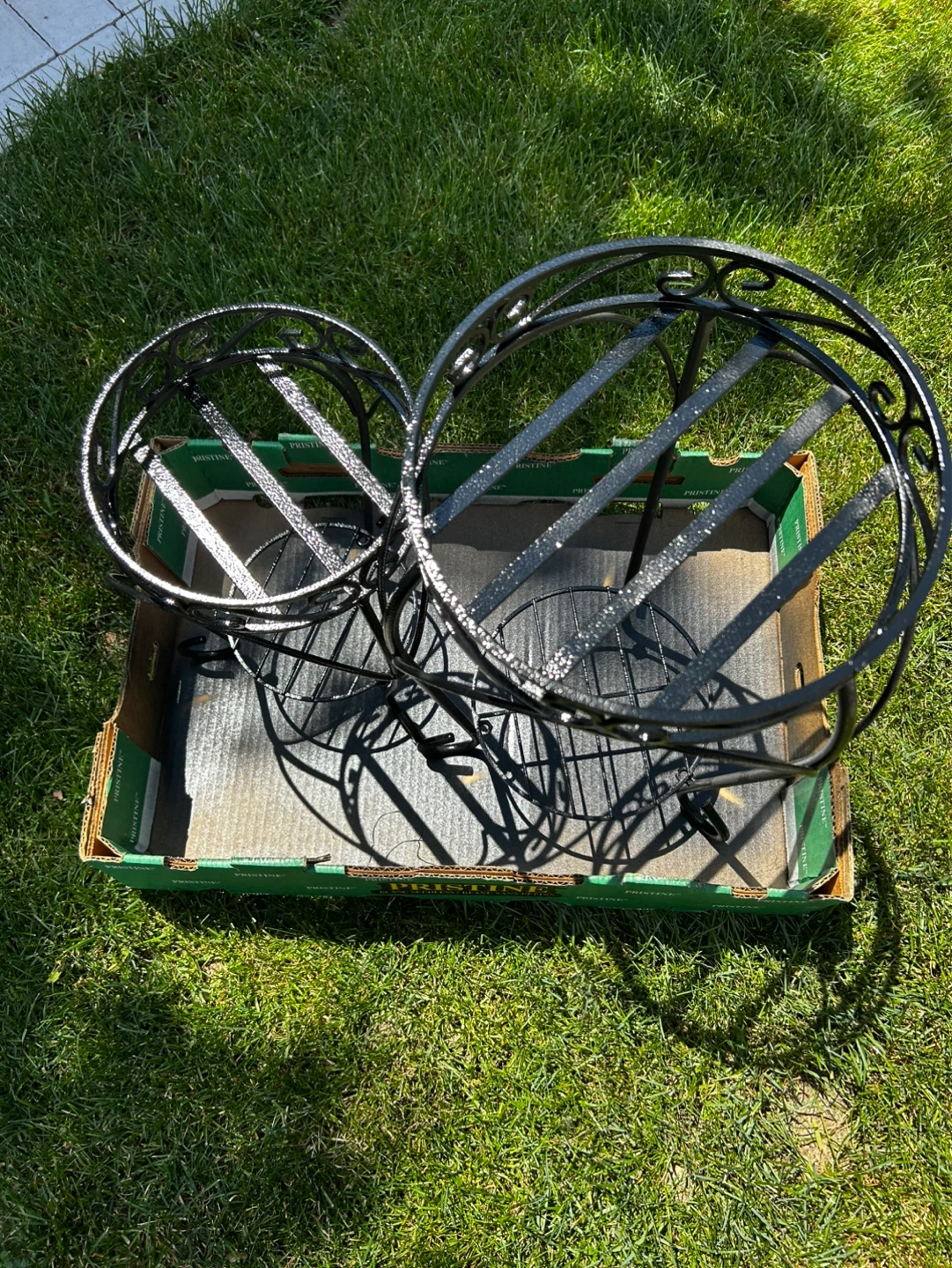 Set of 2 Black Metal Plant Stand - Set of - photo 2