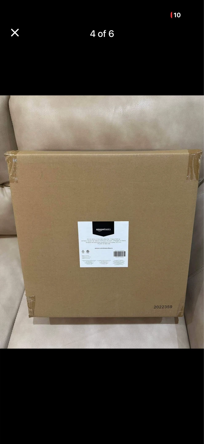 New Amazon Basics Table Fan - White 16" - photo 2