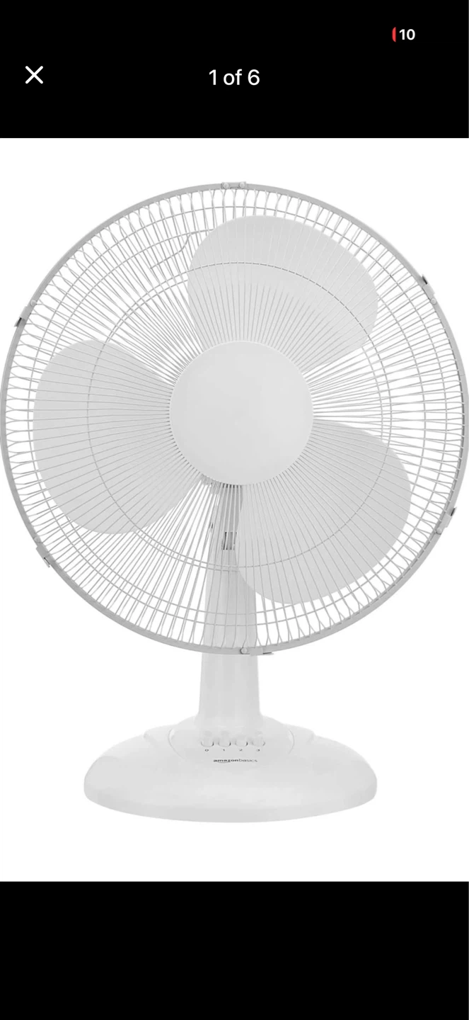 New Amazon Basics Table Fan - White 16" - photo 4