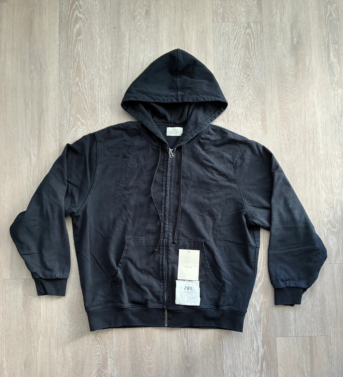 Zara Origin Cropped Hood zip Balck L